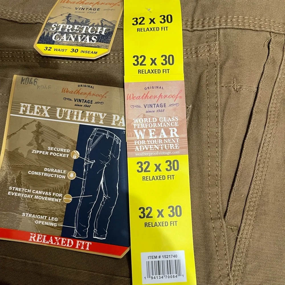 Men Weatherproof utility pants. - Picture 1 of 6